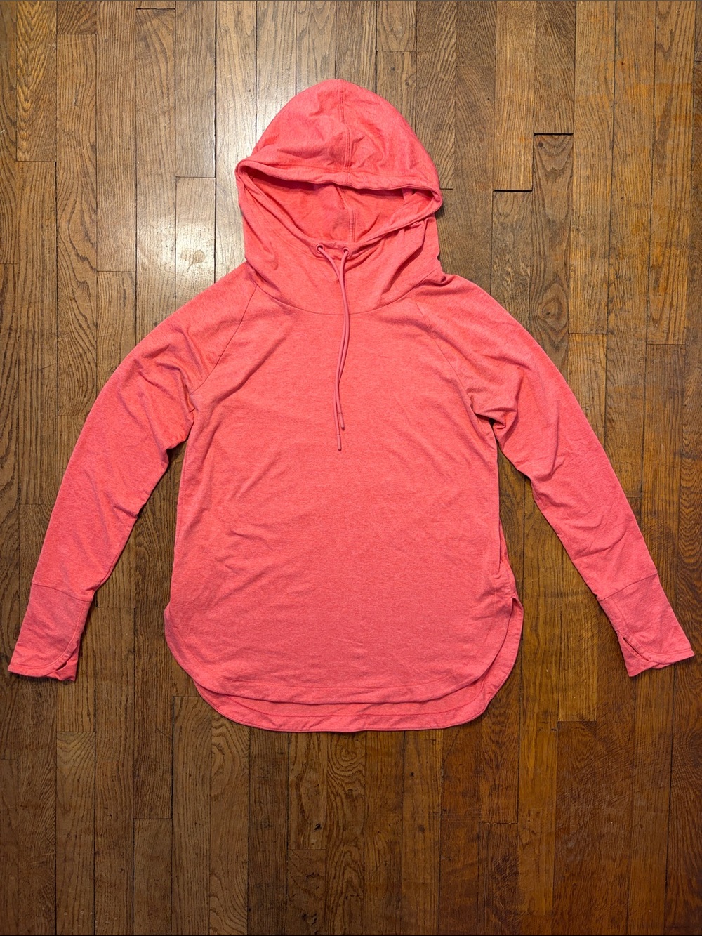Athleta Coral Pink Hooded Top